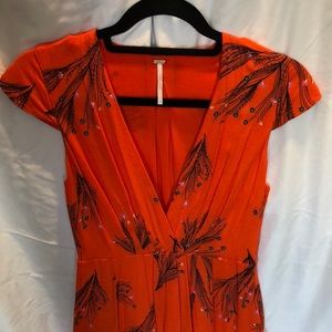 Free People orange dress